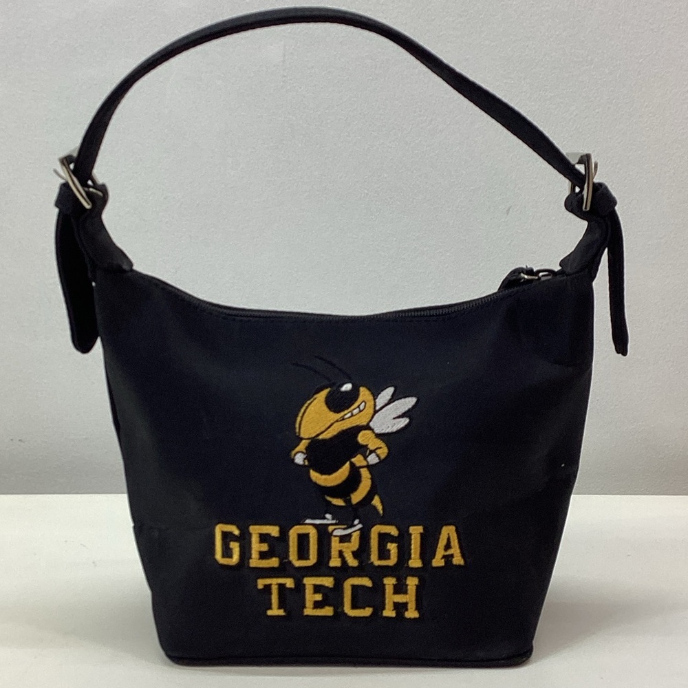 Georgia Tech Black and Gold Shoulder Bag with Mascot